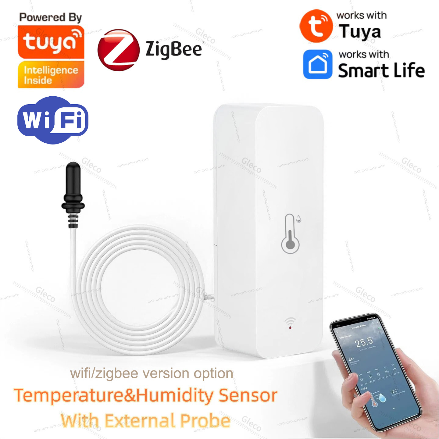 Planted Aquarium Parameters - Czujnik temperatury i wilgotności Tuya Wifi